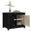 Couchtisch Schwarz 71x49x55 cm Massivholz Kiefer , Produktbild-Vorschau 5