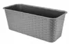 Balkonkasten grau Rattan 40 cm Produktbild-Vorschau 1