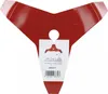 A red three-pronged blade with a white label attached. Podgląd zdjęcia produktu