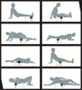 A grid of illustrations showing different ways to use a foam roller for exercise and recovery. Podgląd zdjęcia produktu