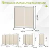Diagrams showing the dimensions of different configurations of the Angel Living Room Divider. Náhled obrázku produktu