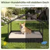 COSTWAY Lit pour chien d'extérieur, lit surélevé en rotin Voir les images du produit 5