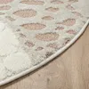 Kinderzimmer Babyzimmer Teppich Giraffenmuster Creme Rund Produktbild-Vorschau 3