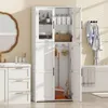 COSTWAY Besenschrank 70cm, Mehrzweckschrank, Hochschrank Produktbild-Vorschau 8