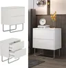 Table de chevet Vicco Calvin Blanc 45x50cm, Model 40693 Voir les images du produit 2