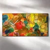 Leinwand Wanduhr Wandkunst Uhr Geräuschlos 60x30 Aquarell Produktbild-Vorschau 2
