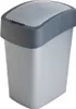A gray trash can with a dark gray lid. Anteprima dell’immagine prodotto