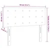 vidaXL LED Kopfteil Weiß 90x5x78/88 cm Kunstleder Produktbild-Vorschau 6