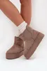 Damen Schneestiefel Mit Elastischem Einsatz Khaki Kiora 39 Produktbild-Vorschau 5