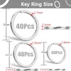 120 Stück Schlüsselringe Set 3 Größen (30mm 25mm 20mm) Produktbild-Vorschau 2