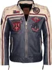 Top Gun Lederjacke TG 1005 Navy/Offwhite/Bordeaux 1520 Gr. Voir les images du produit 4