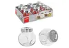 A display box of small glass jars with silver lids, and two individual jars shown separately. Produktbild-Vorschau