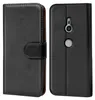 A black flip case for a Sony Xperia XZ2 phone, shown from the front and back. Podgląd zdjęcia produktu