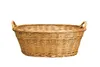 A woven basket with handles on a white background. Podgląd zdjęcia produktu