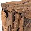 A close-up view of the textured surface and side of a wooden stool or box. Produktbild-Vorschau