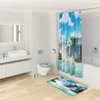 A clean, modern bathroom with a toilet seat featuring a waterfall design. Produktbild-Vorschau