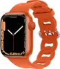 Strap-it Apple Watch Silikon Kettenarmband (Orange) - Produktbild-Vorschau 1