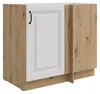Eckunterschrank 105cm Stilo Weiß Eiche Artisan Küchenzeile Produktbild-Vorschau 1