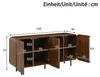 Merax Sideboard Mid-Century mit 4 Türen und Einlegeböden, Produktbild-Vorschau 8
