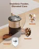 Futterautomat Katze 2 Näpfe Katzenfutter Automat: Edelstahl Produktbild-Vorschau 3