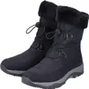 A pair of black winter boots with faux fur trim. Produktbild-Vorschau