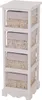 Komoda z półką i 4 szufladami 74x25x28cm, styl shabby, Podgląd zdjęcia produktu 6