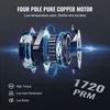 A diagram of a four-pole pure copper motor with text describing its features and performance. Anteprima dell’immagine prodotto
