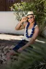 Collana di fiori Hawaii "Ohana" per costume Mari del Sud | Anteprima dell’immagine prodotto 3