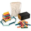 Laleni 90 cubes en bois 6 couleurs - cubes en bois avec Voir les images du produit 1