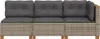 vidaXL Gartensofa mit Kissen 3-Sitzer Grau Poly Rattan Produktbild-Vorschau 4