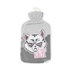 2er Set Wärmflasche Miesekatze Bettflasche 2l Wärmekissen Produktbild-Vorschau 3