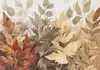 Fototapete Blätter Boho Beige - 400x280 cm - inklusive Produktbild-Vorschau 1