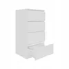 Kommode AVEN, 97x50x40cm mattweiß, 4 grifflose Schubladen, Produktbild-Vorschau 3