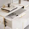 Kommode mit Schubladen ONYX auf goldenen Beinen Hochglanz Produktbild-Vorschau 5
