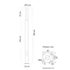 Moderne Laterne 300 cm / Durchmesser 16 cm LED 30W Produktbild-Vorschau 6