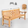 CLP Teakbank Florida teak Größe 220 cm Produktbild-Vorschau 7