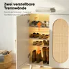 HOKEEPER Schuhschrank aus Holz, Schmaler Doppeltür Produktbild-Vorschau 3