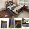 Lit rembourré 90 x 200 cm avec éclairage LED et port USB-C, Voir les images du produit 5