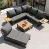 Merax L-Form Gartenmöbel Set 7 Personen, Wetterfeste Produktbild-Vorschau 3