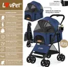 LOVPET® Hundewagen 2in1 Hundebuggy Hundebox Transporttasche Produktbild-Vorschau 2