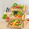 Panier à fruits en bambou,Panier de service à 3 étages, Voir les images du produit 11
