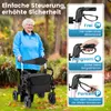 COSTWAY 2in1 rollator e sedia a rotelle pieghevole con Anteprima dell’immagine prodotto 5