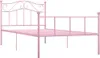 vidaXL Rama łóżka różowa metalowa 100 × 200 cm Podgląd zdjęcia produktu 1