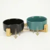 Keramik Doppelnapf für Hunde & Katzen mit Bambusständer, Produktbild-Vorschau 6