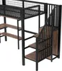 Hochbett mit Schreibtisch, Lattenrost, Rausfallschutz und Produktbild-Vorschau 11