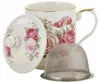 Kaffee- und Teetasse mit Teesieb „Blumen – Rose“ JUMBO 450 Produktbild-Vorschau 1