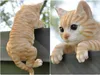 Gartenfigur Dekofigur Katze für Zaun und Trennwand Produktbild-Vorschau 3