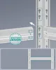 Sada 2 polic do sklepa, 30 x 75 x 150 cm, nosnost 875 kg, s Náhled obrázku produktu 3
