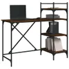 vidaXL Computertisch mit Regal Braun Eiche-Optik 120x47x109 Produktbild-Vorschau 3