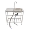 Küchenspüle  Edelstahl max 40kg  Freistehende Spüle Silber Produktbild-Vorschau 6